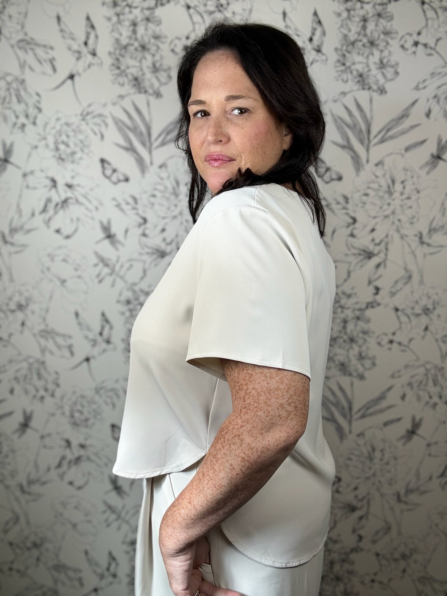 Crisp Morning Tailored Top