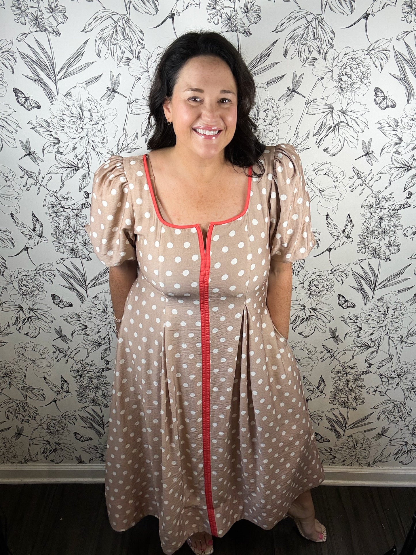 Dot and Dash Midi Dress