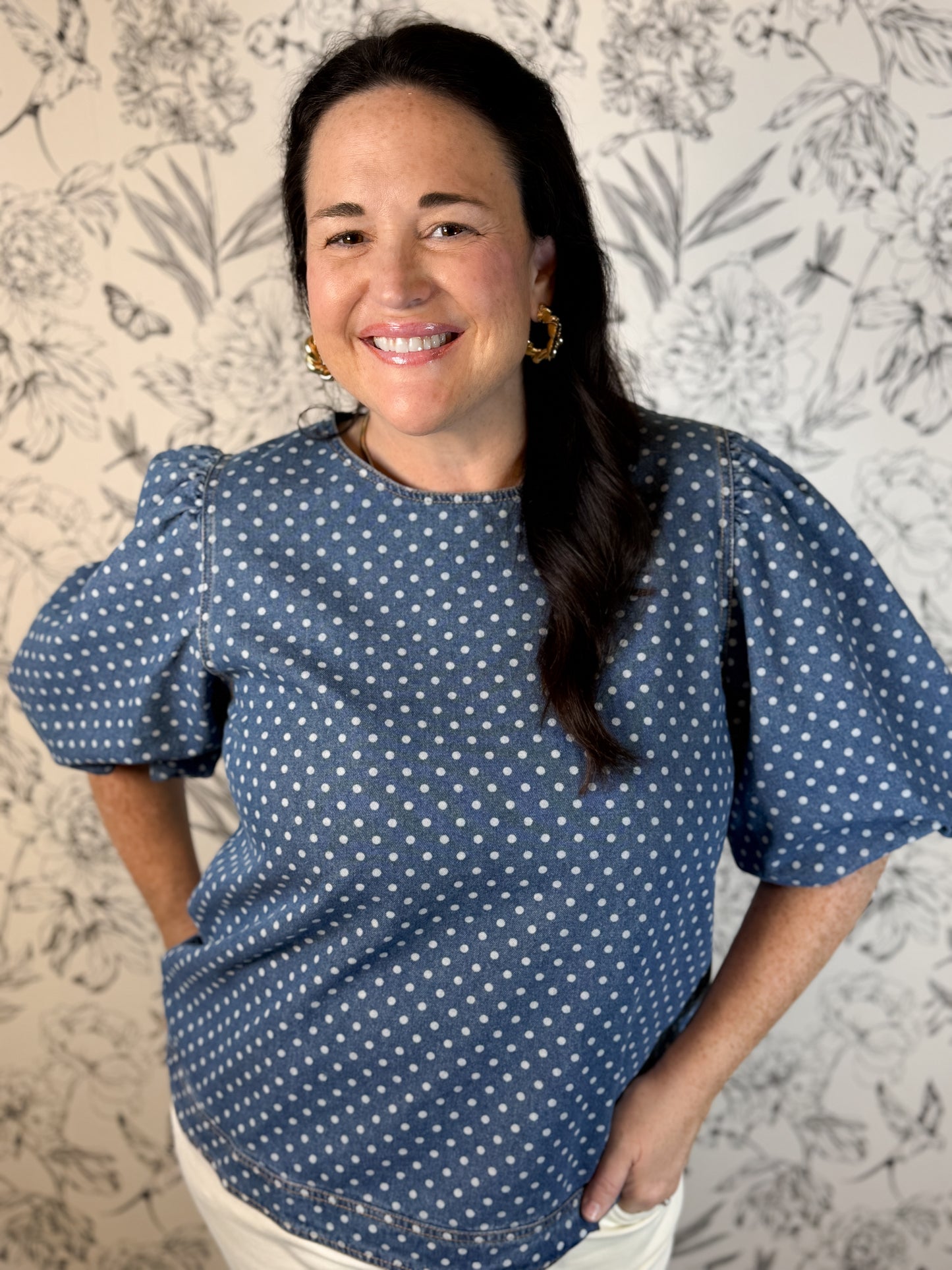 Indigo Dot Blouse