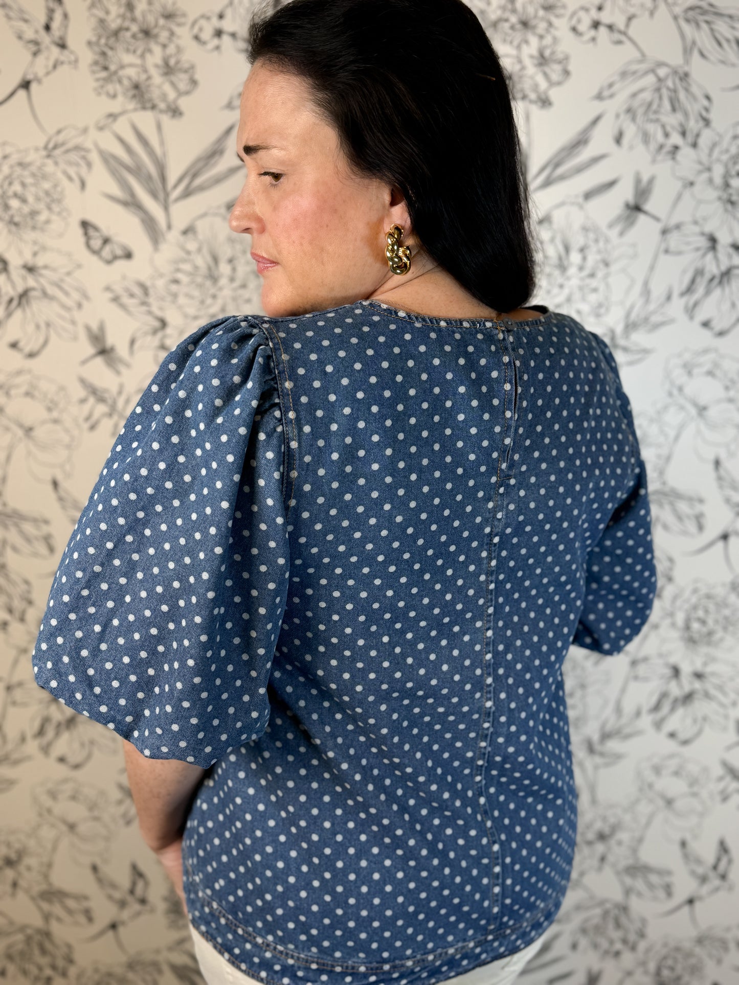 Indigo Dot Blouse