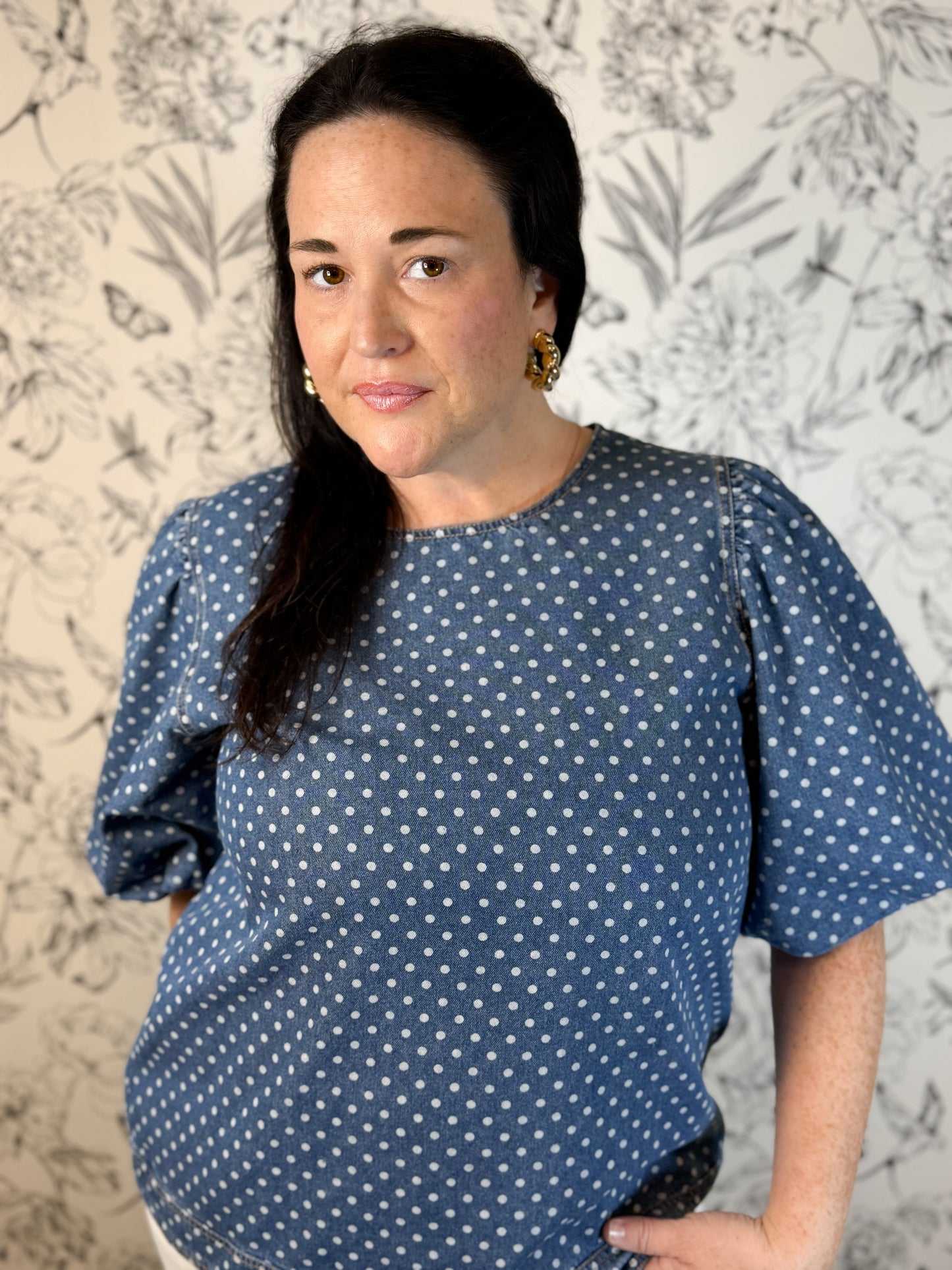 Indigo Dot Blouse
