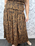 tiger print midi skirt DAY & MOON