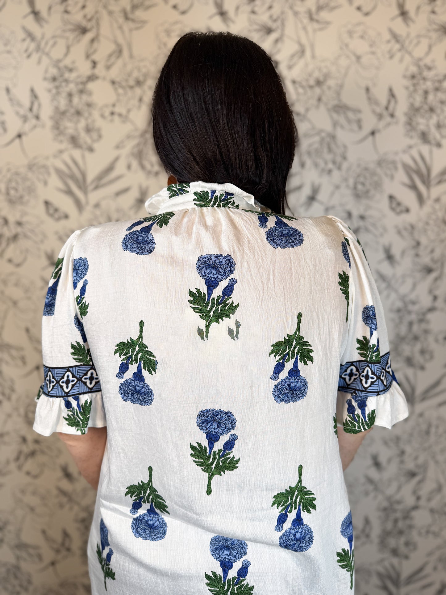 Blue Bloom Blouse