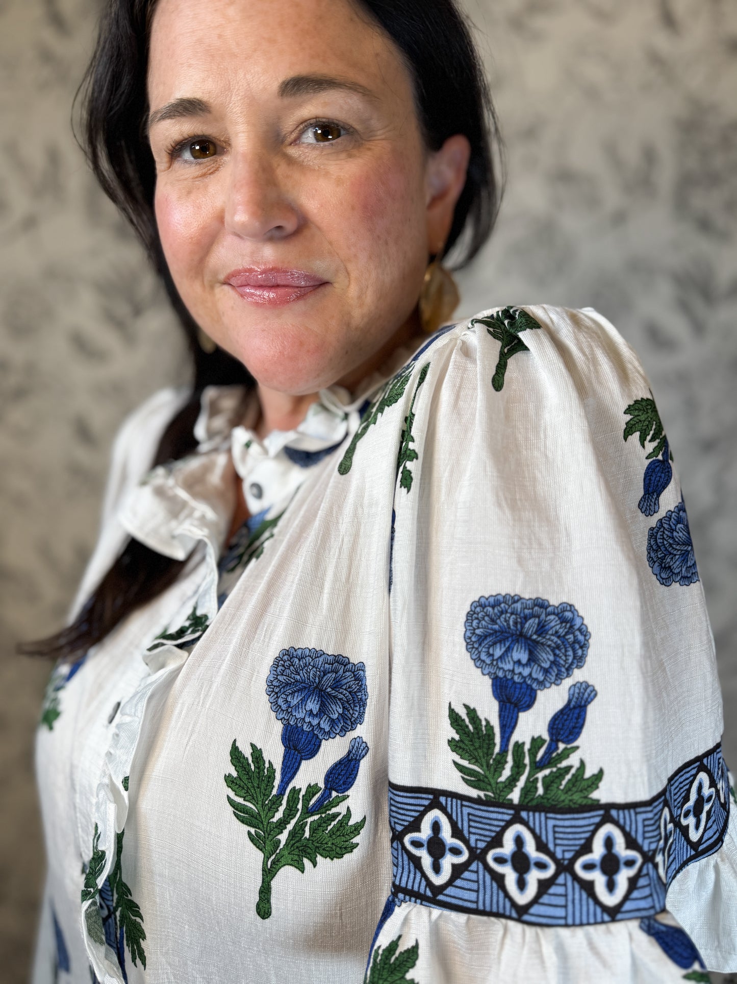 Blue Bloom Blouse