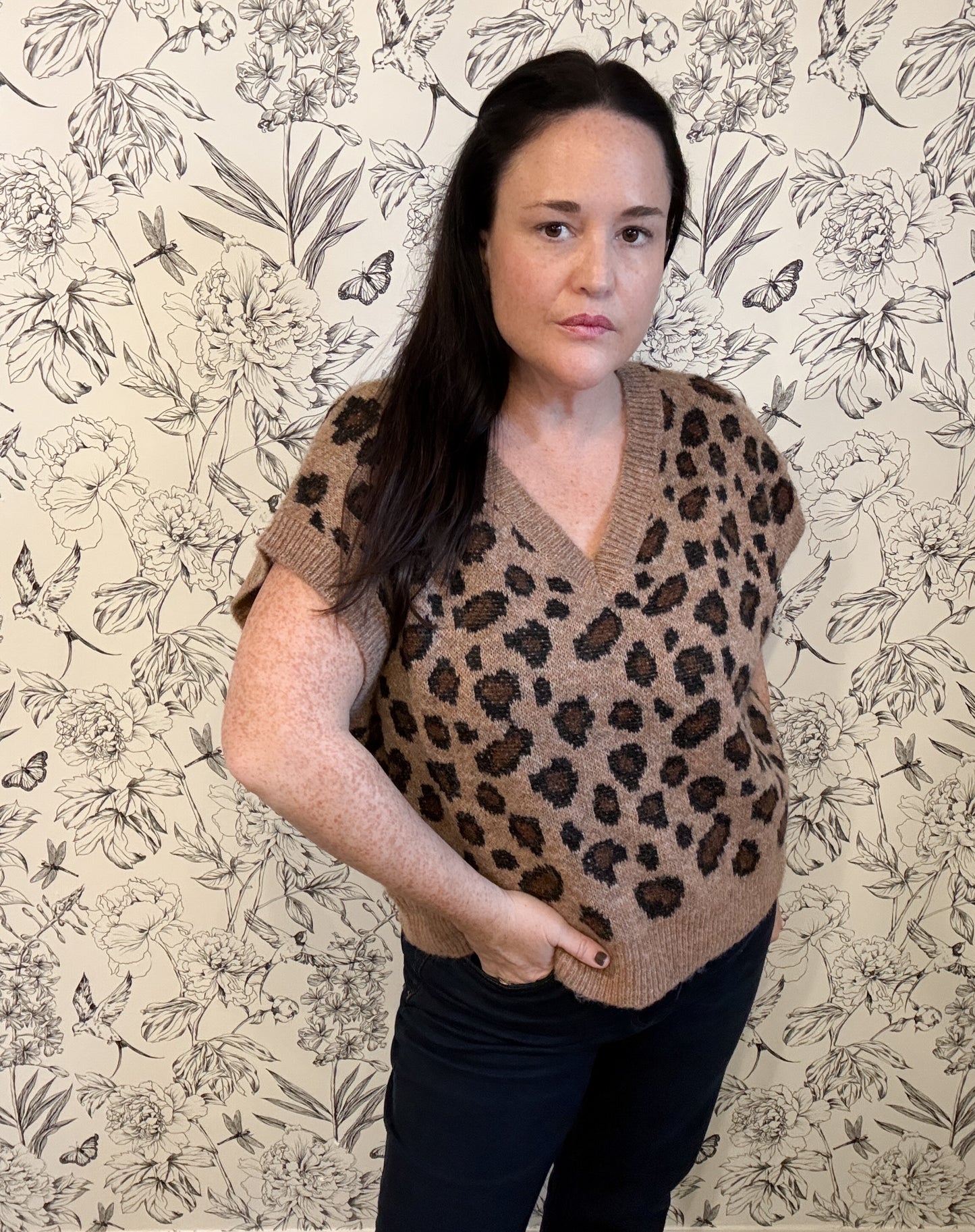 The Brooke Leopard Sweater Vest - Best & Co. Boutique