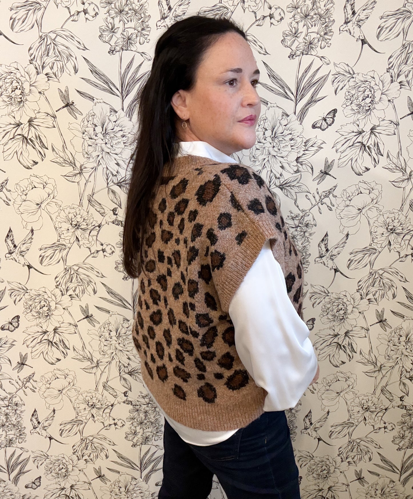 The Brooke Leopard Sweater Vest - Best & Co. Boutique