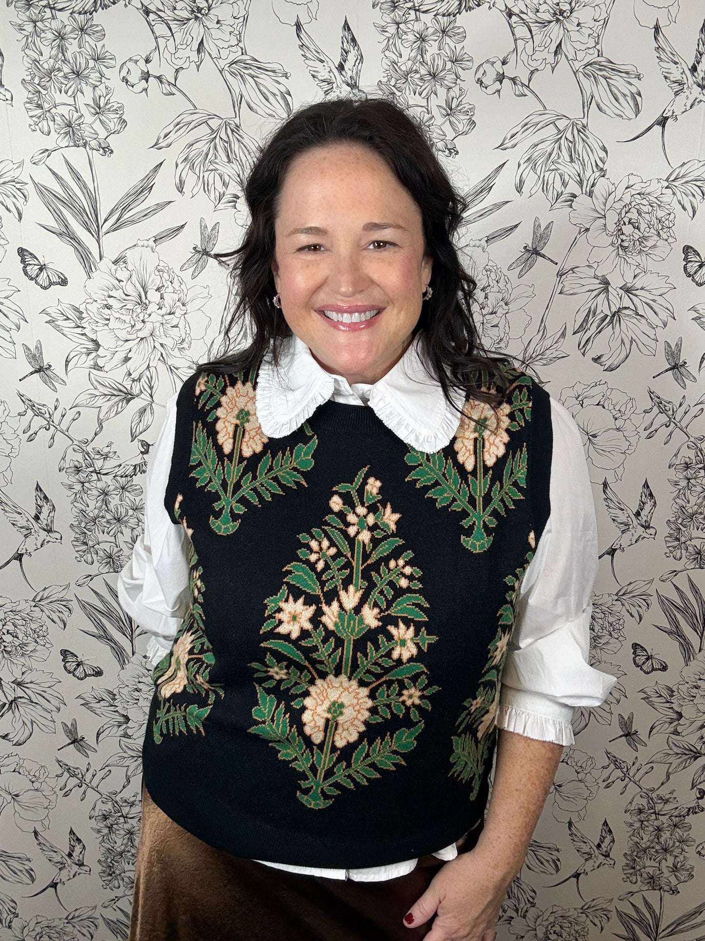 black block sweater vest JODIFL