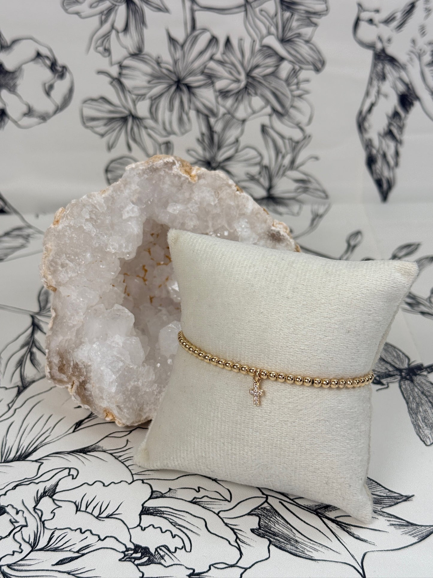 gold stretchy charm bracelet BARA BOHEME