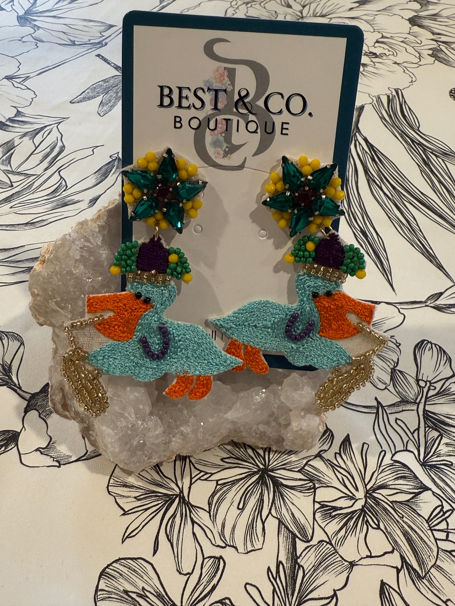 Saxophone Pelican Earrings - Best & Co. Boutique