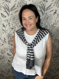 Charcoal Striped Shawl