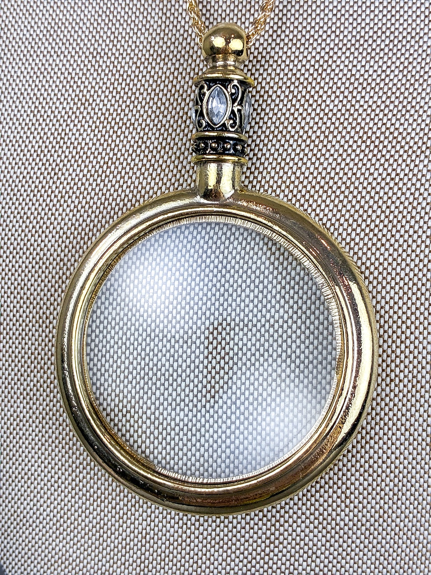 Gilded Glass Magnifying Necklace
