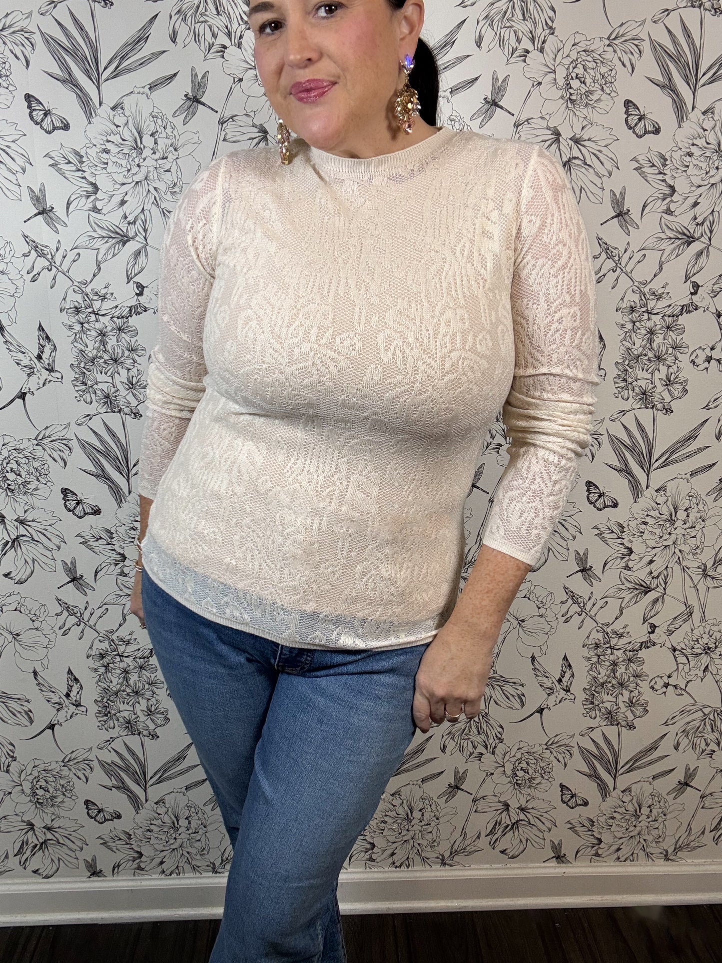 Winter Haze Lace Top