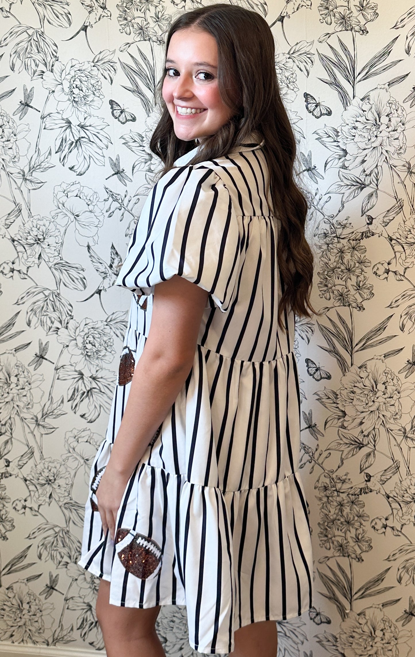 The Ref Striped Sequin Football Dress - Best & Co. Boutique