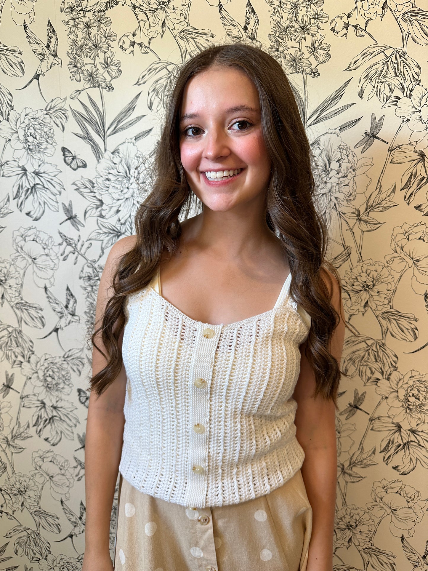 Ivory crochet camisole - Best & Co. Boutique