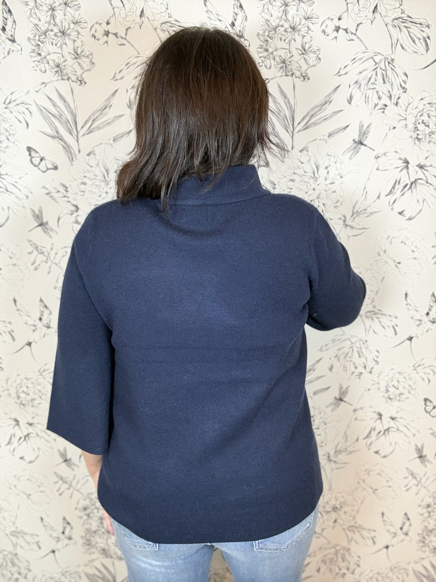 Midnight Glacier Mock Neck