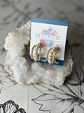 Everly Pave Pearl Hoops - Best & Co. Boutique