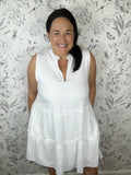 white tiered eyelet mini ELAN International
