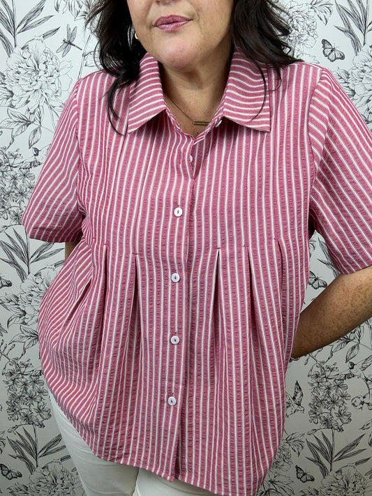 Front Porch Pleated Blouse
