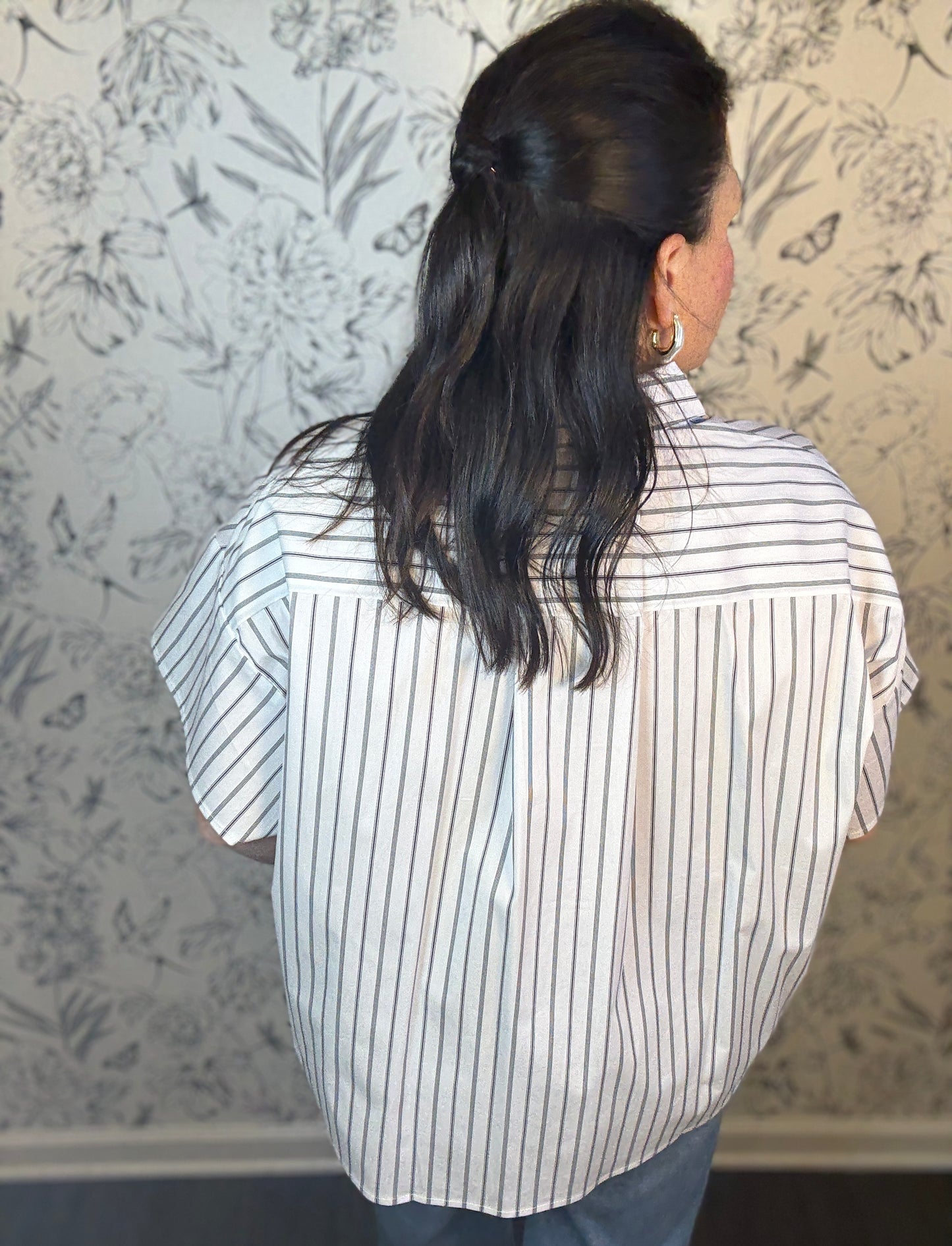 Metro Stripe Pullover Top - Best & Co. Boutique
