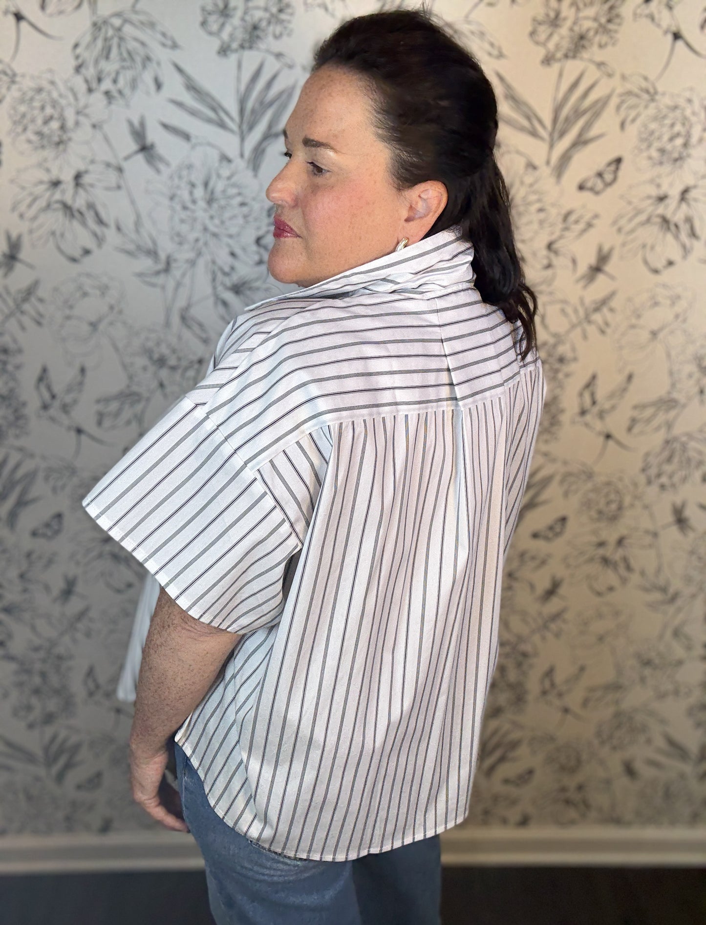 Metro Stripe Pullover Top - Best & Co. Boutique