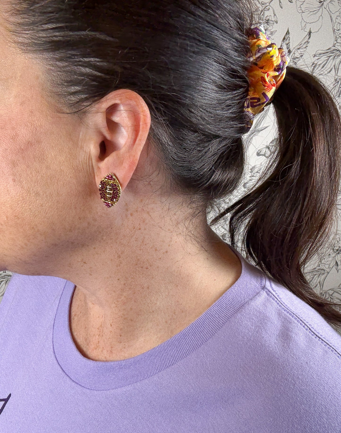 Beaded Football Studs - Best & Co. Boutique