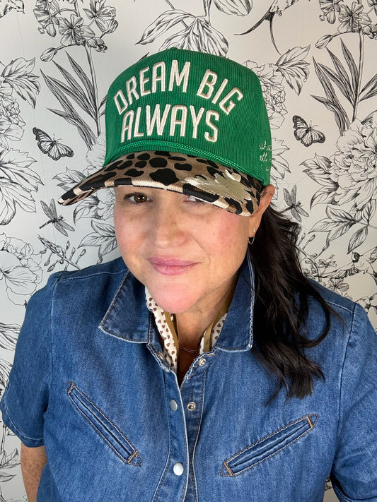 Dream Big Always Leopard Trucker Poppy & Pine
