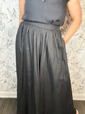 black full circle midi skirt ELAN