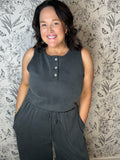 Black modal travel jumpsuit ELLE GREY