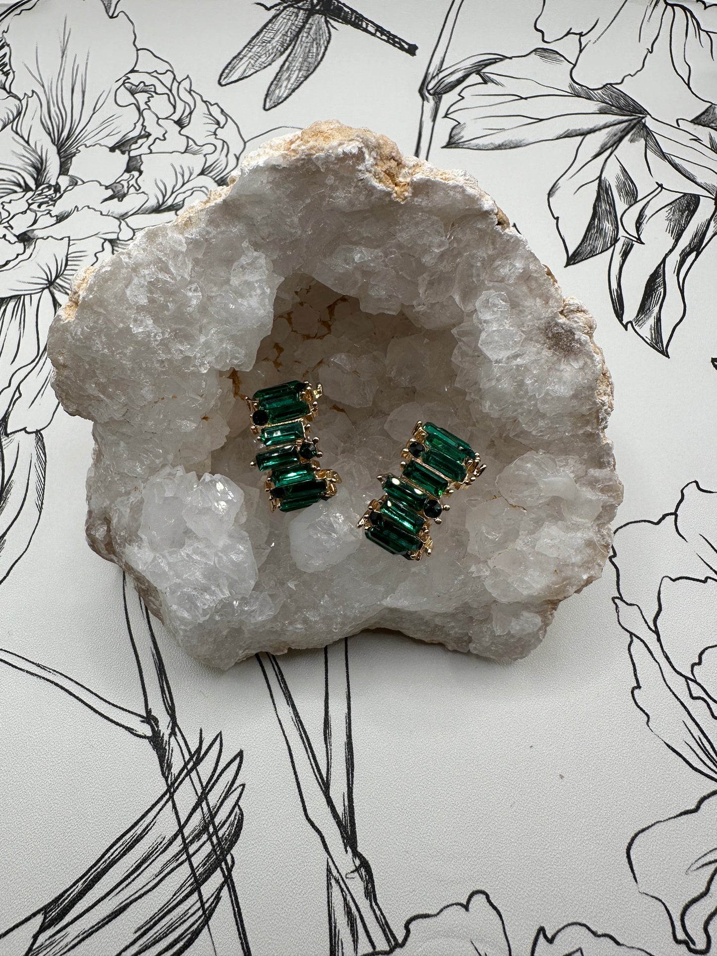The Green Garina Baguette Hoop - Best & Co. Boutique