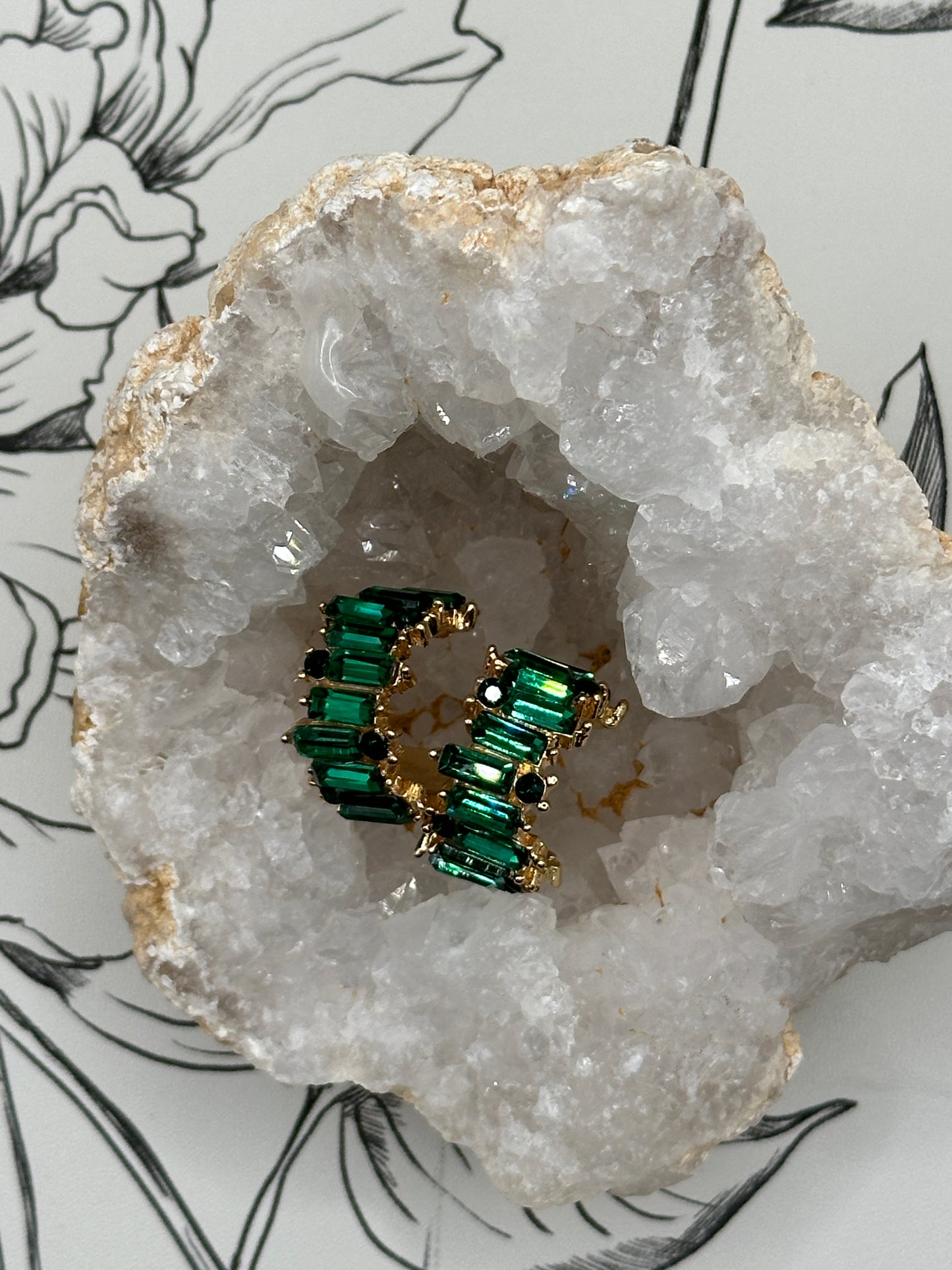 The Green Garina Baguette Hoop - Best & Co. Boutique