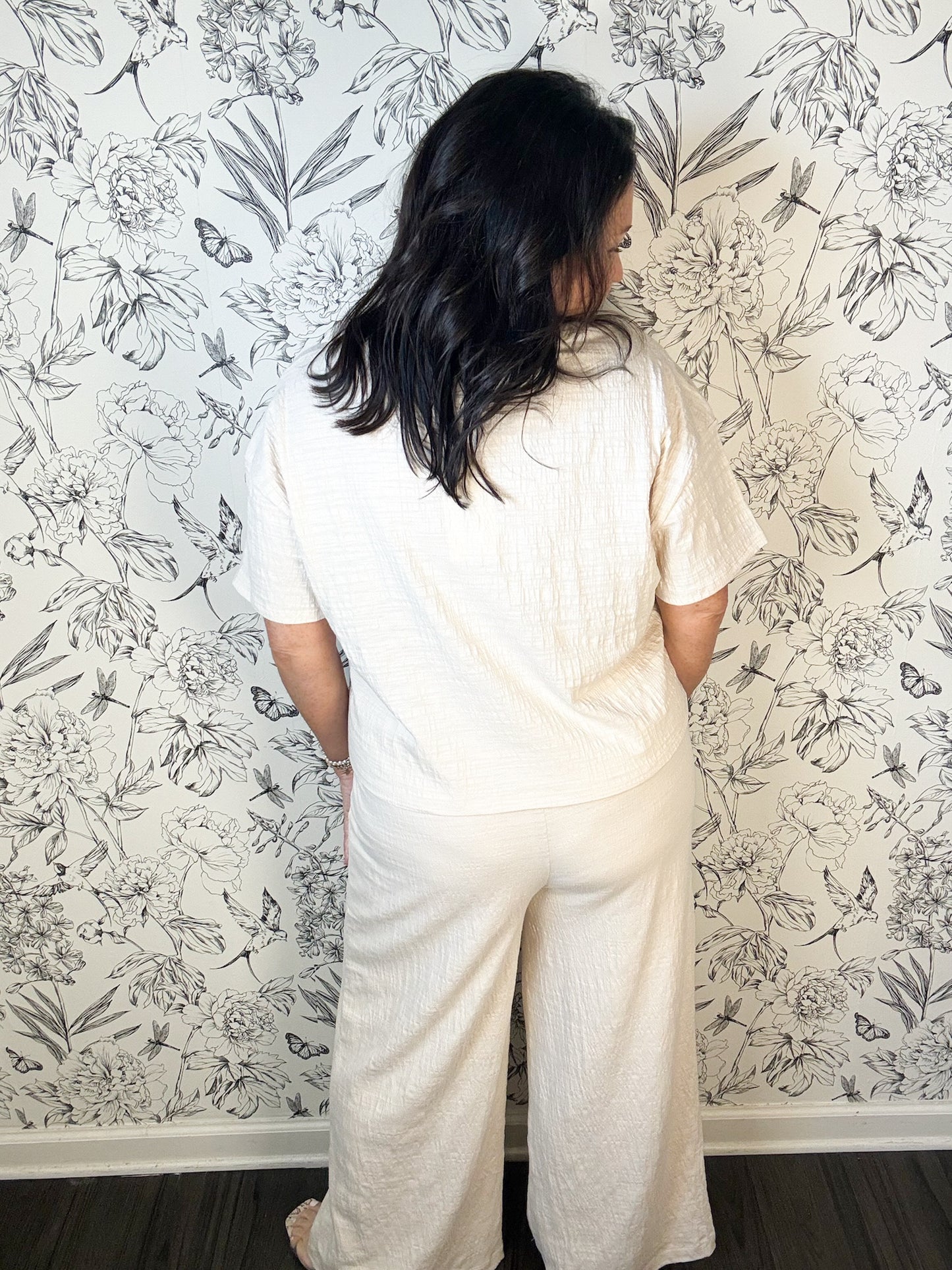 Sway Cropped Slub Tee | Whisper White