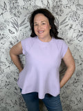 lavender knit swing top ENTRO