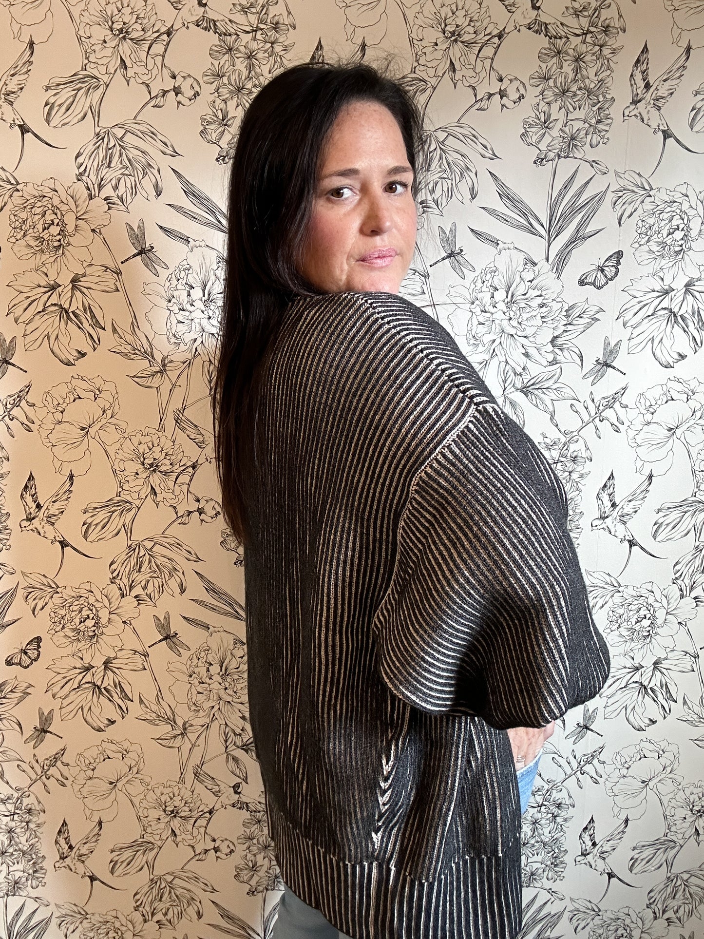 The Tilly Black and White Cardigan - Best & Co. Boutique