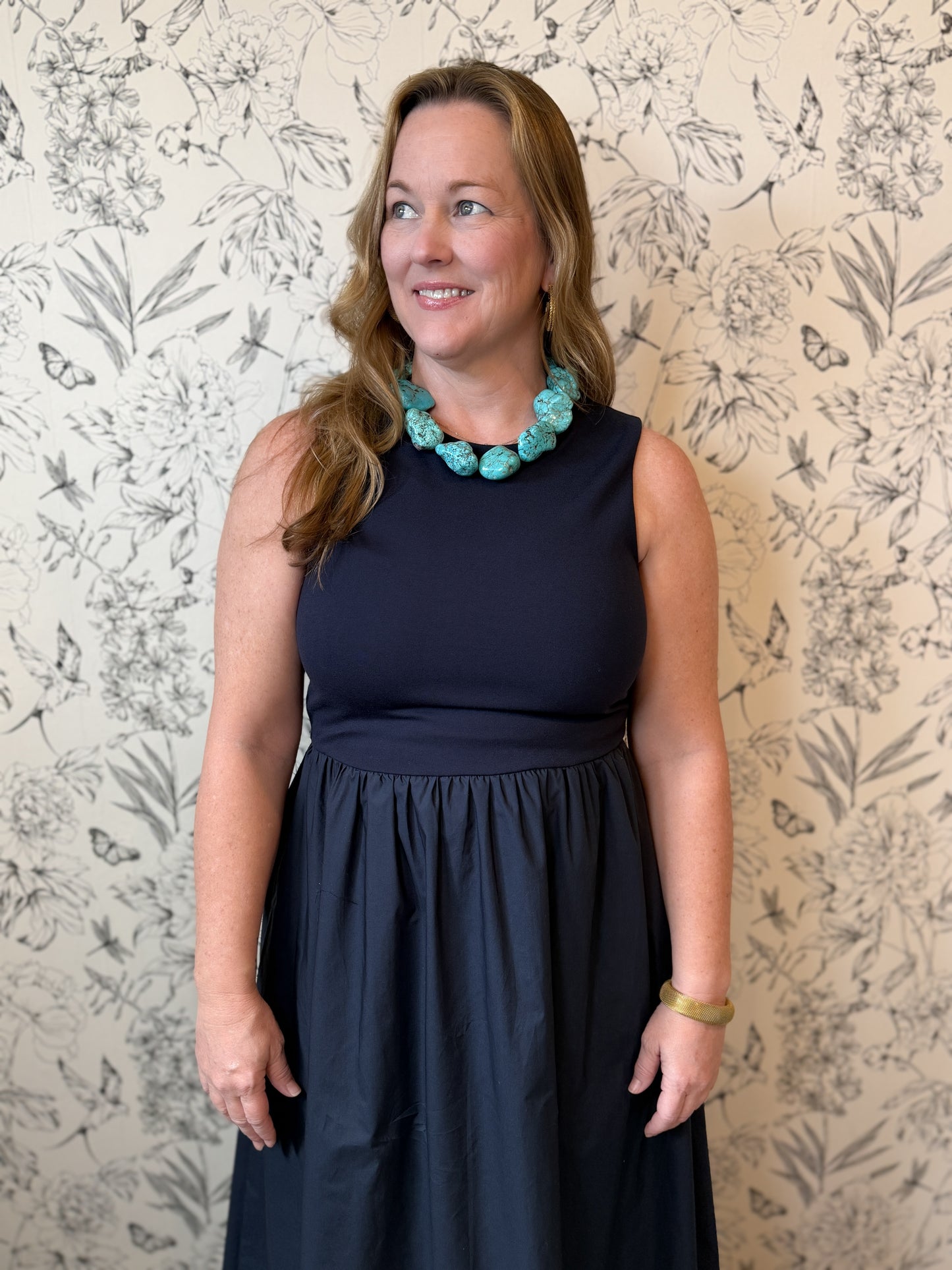 Navy Nights Midi Dress - Best & Co. Boutique