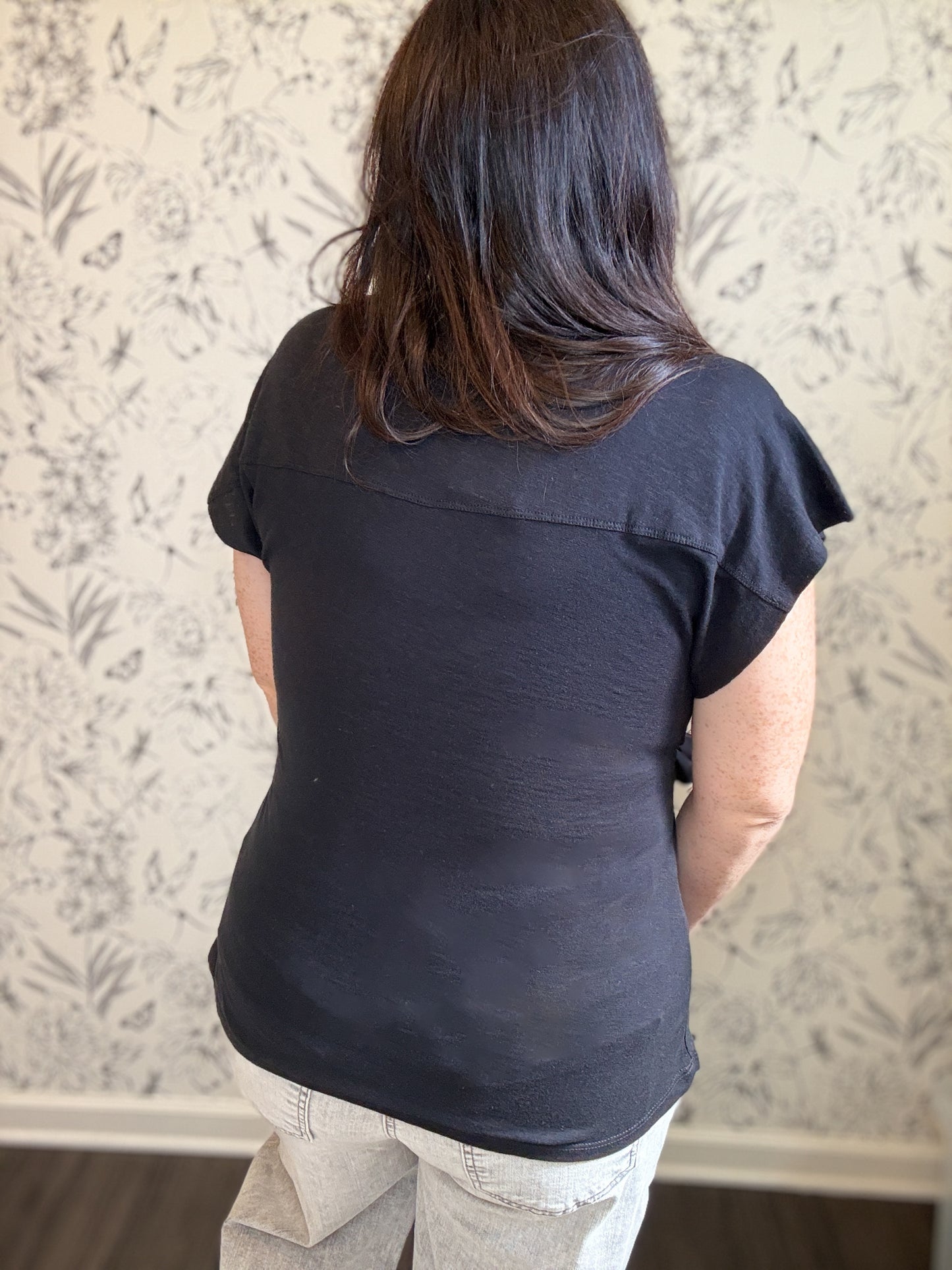 The Bridget Black Tie Blouse - Best & Co. Boutique