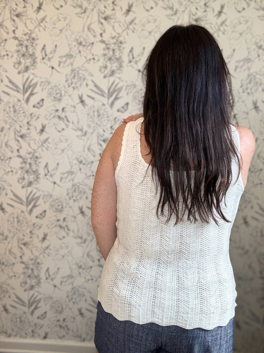 Pearl Crochet Tank - Best & Co. Boutique
