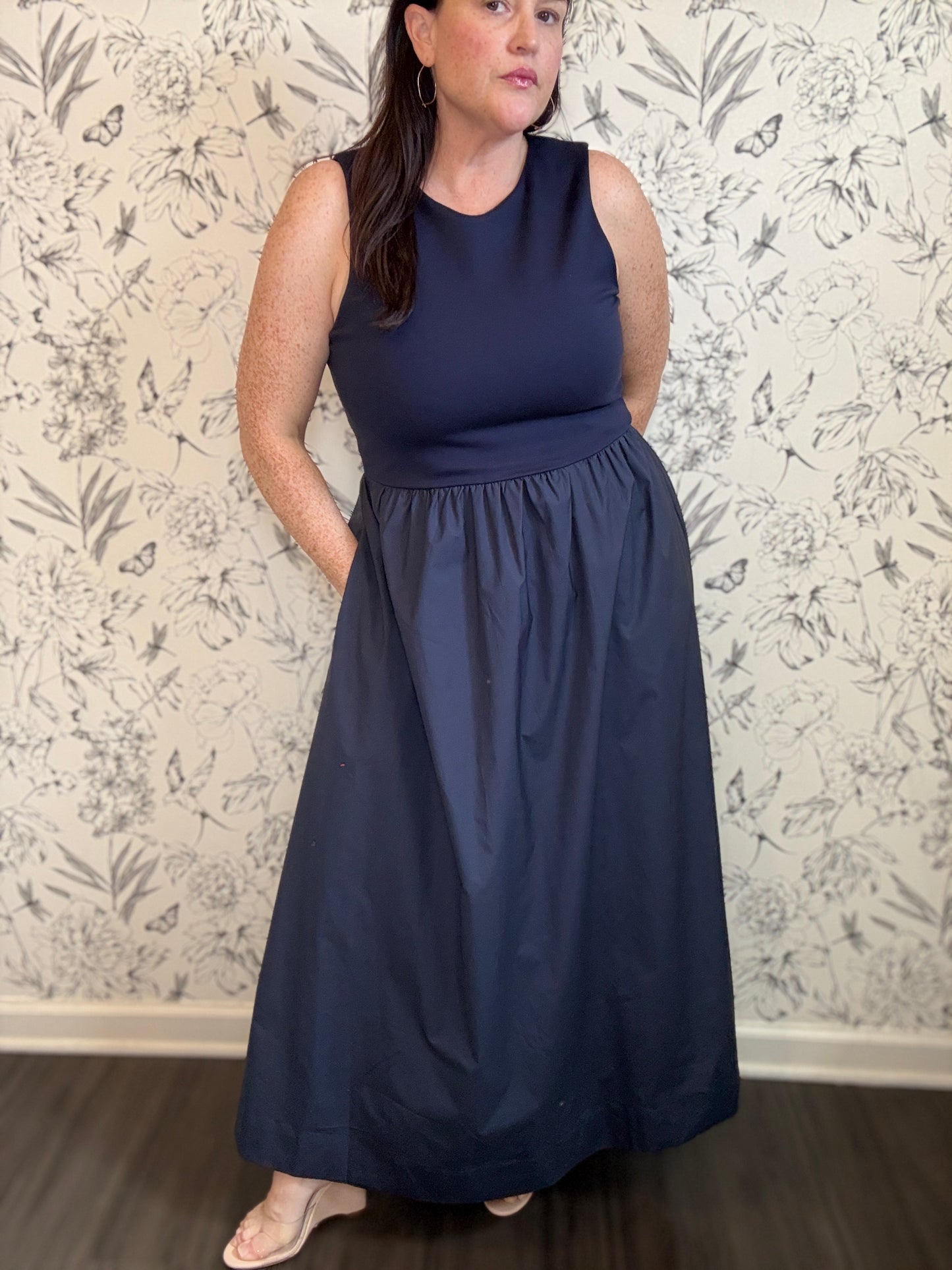 Navy Nights Midi Dress - Best & Co. Boutique