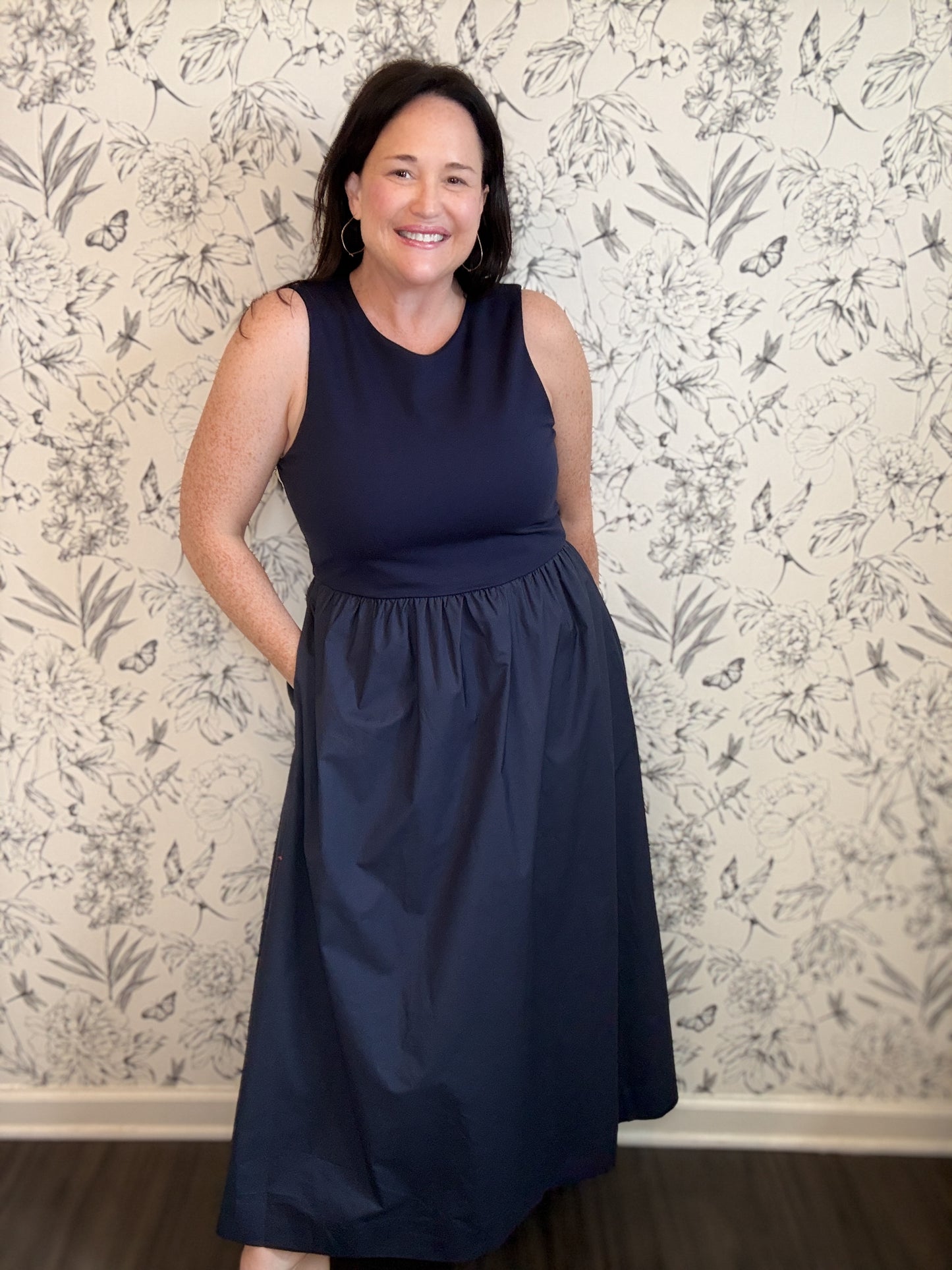 Navy Nights Midi Dress - Best & Co. Boutique
