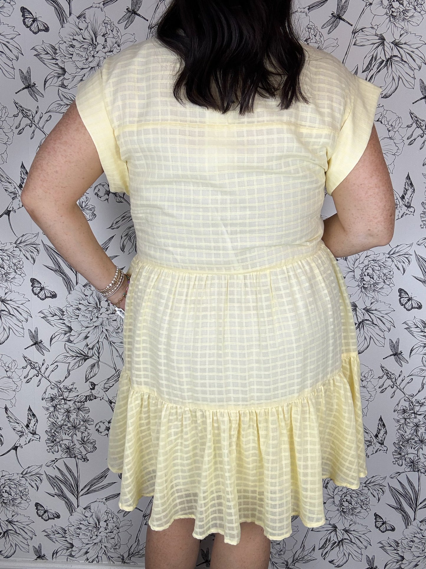 Sunlit Pane Mini Dress