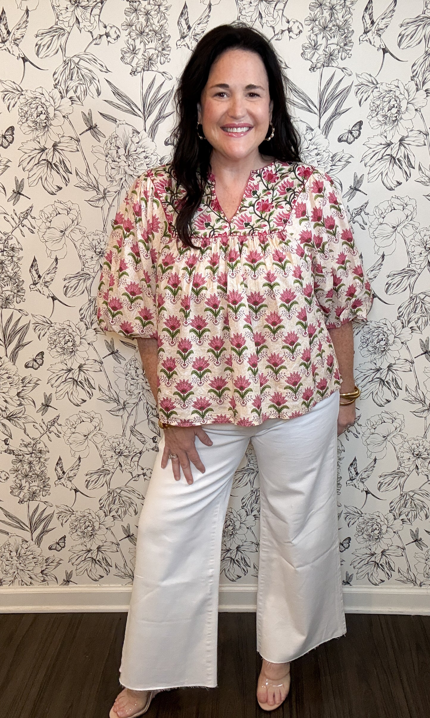 Sunset Sprig Top - Best & Co. Boutique