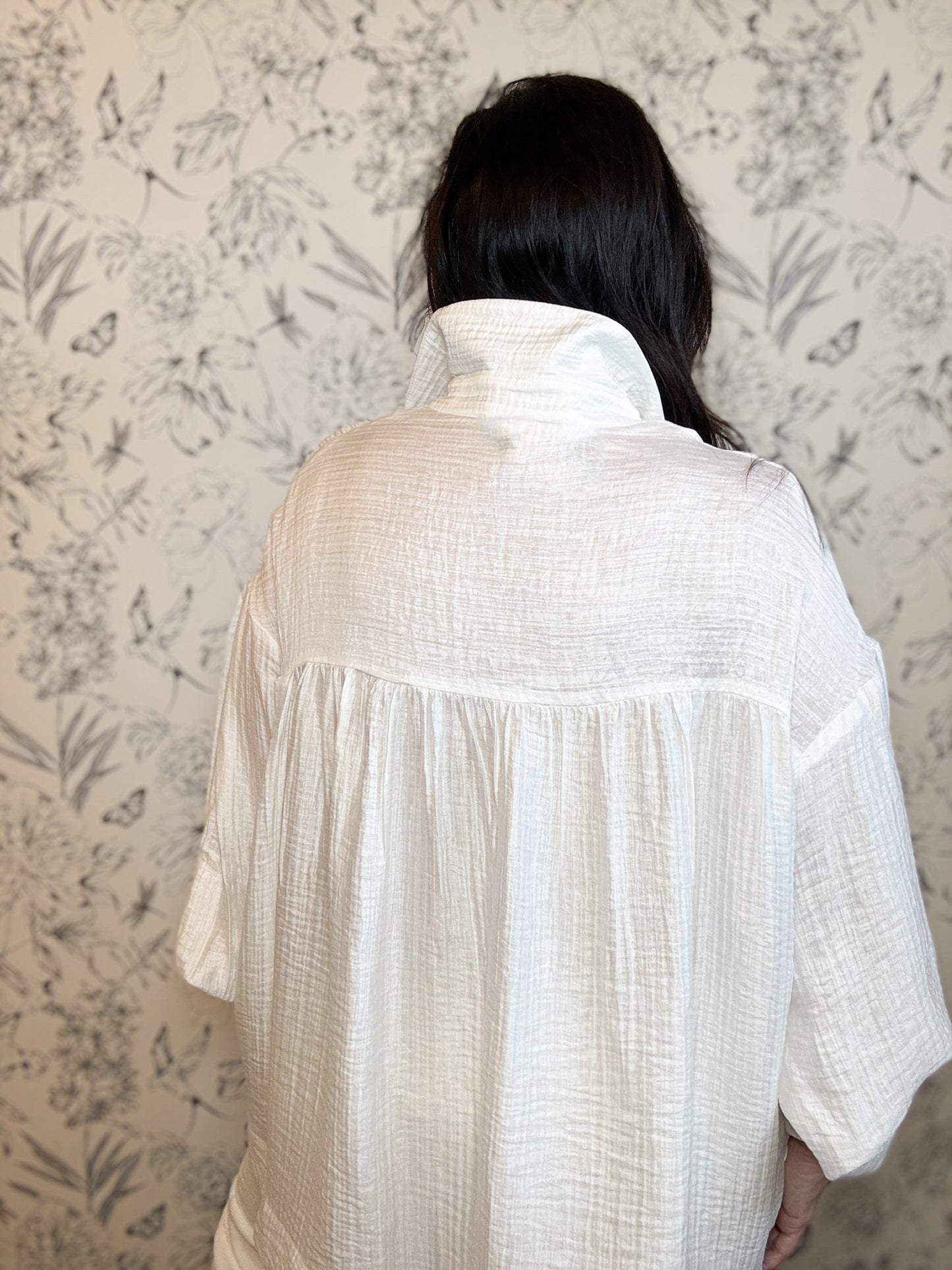 Pearl Glow Drape Top - Best & Co. Boutique