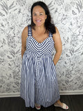 nautical stripe midi dress SKIES ARE BLUE