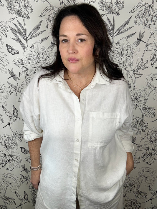 Alfie Button up in White