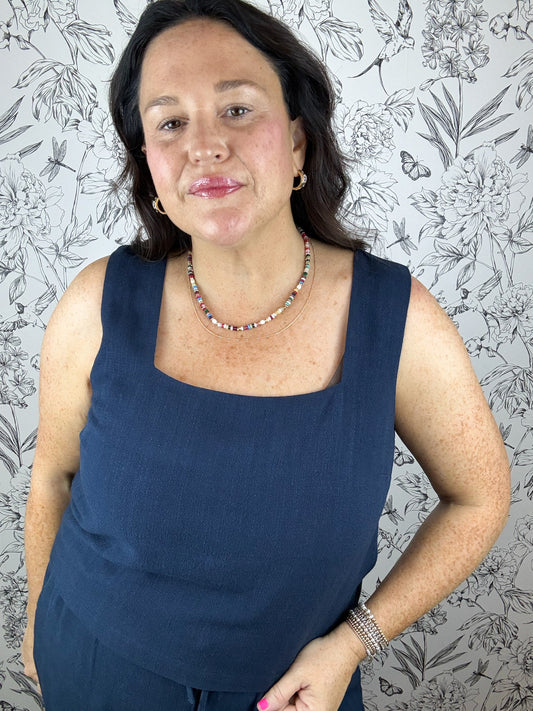 Charli Linen Tank | Eclipse