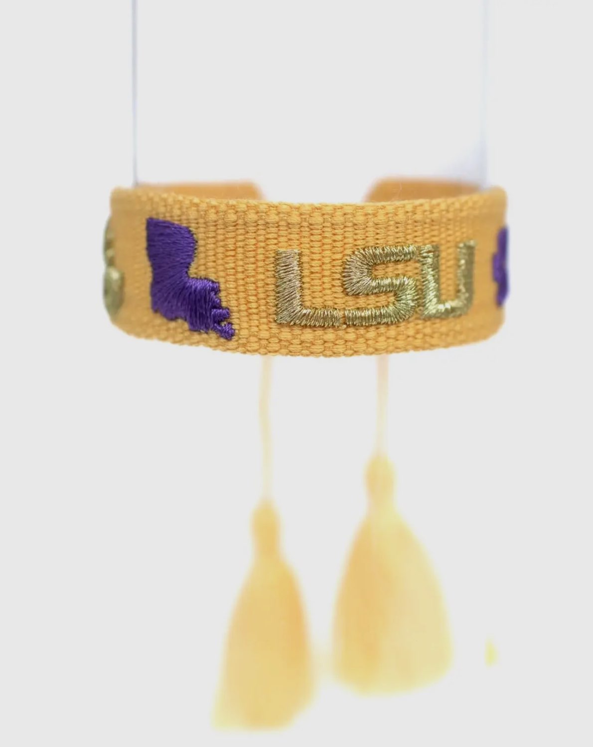 LSU Charm Tassle Bracelet - Best & Co. Boutique