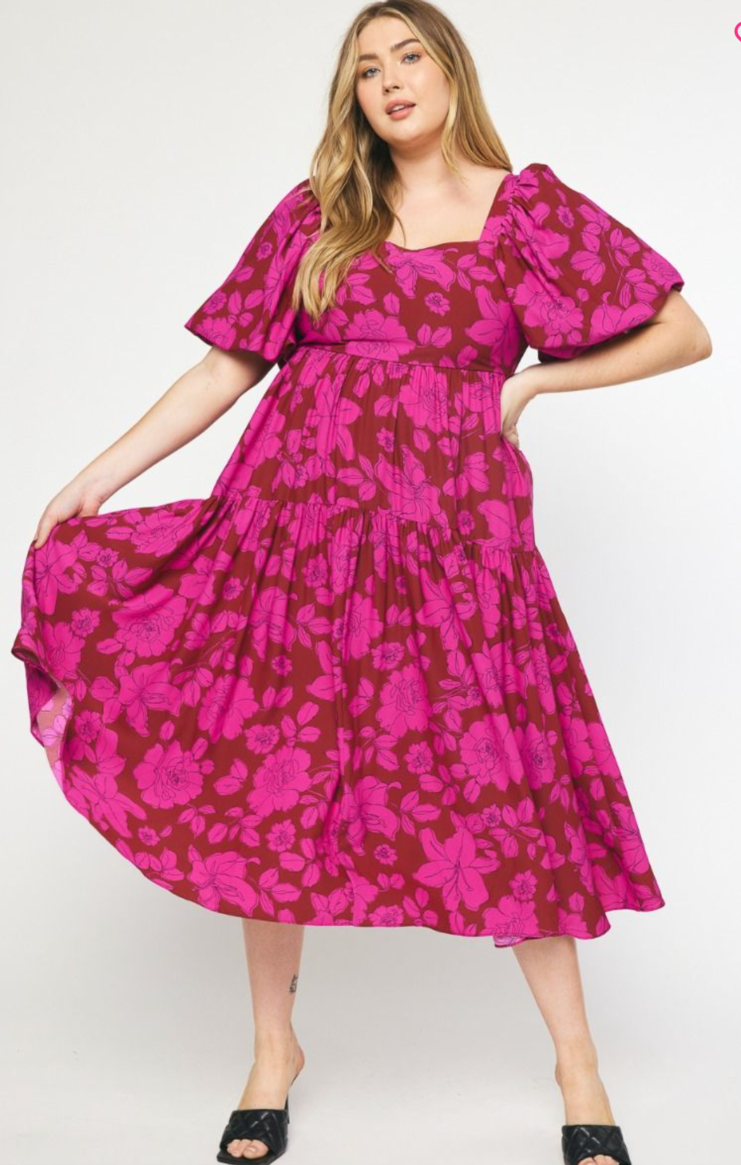 The Maeve Floral Midi Dress - Best & Co. Boutique