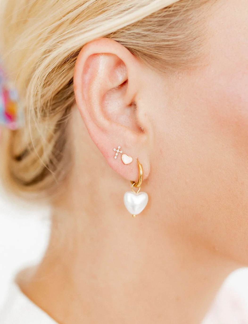 Willa Heart Gold Hoop