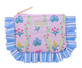 small ruffled zipper makeup pouch JANE MARIE