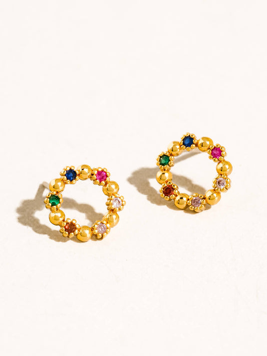 Manette Vintage Circle Studs