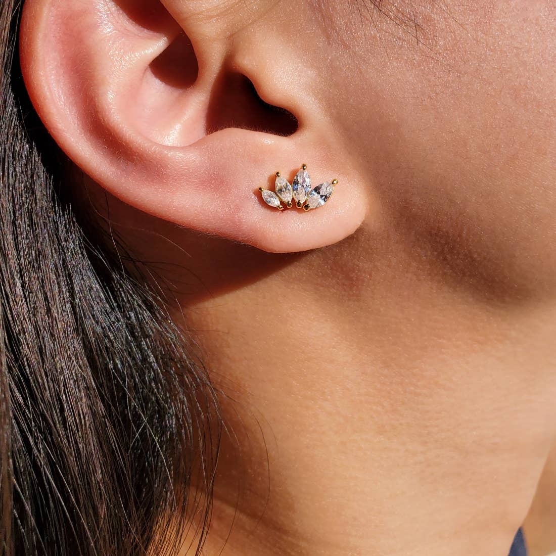 MARQUISE CUT EAR CLIMBER - Best & Co. Boutique